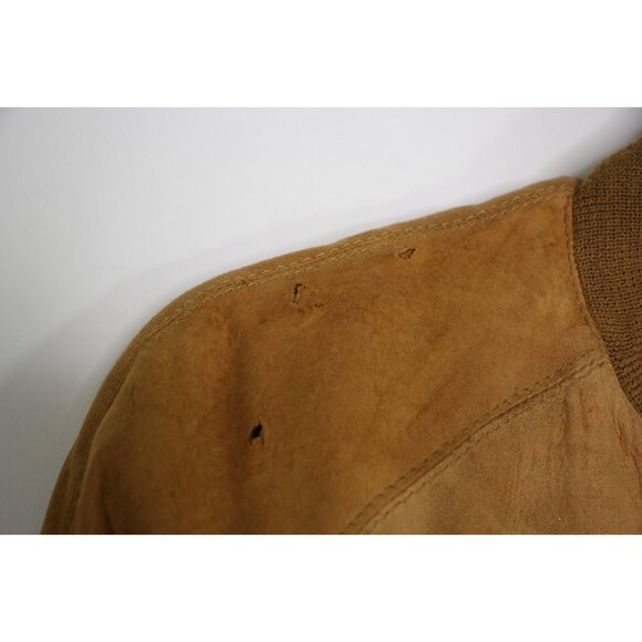 Vintage Burberrys Burberry Womens 12 Suede Leather Bomber Jacket L559 - Picture 2 of 9